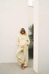 Julian Paradiso Pants in Silk - Banana | Umit Benan