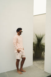Julian Paradiso Shorts in Silk - Pastel Pink | Umit Benan