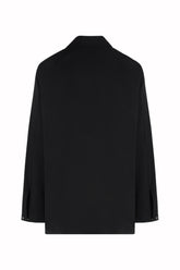 Camicia Havana Maniche Lunghe in Lana Vergine - Nero | Umit Benan
