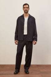 Pantaloni Julian in Lana Vergine - Blu Scuro | Umit Benan