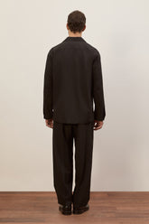 Pantaloni Julian in Lana Vergine - Nero | Umit Benan