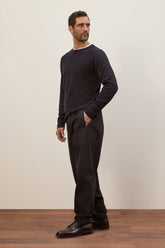 Pantaloni Selly in Cashmere e Cotone - Blu Scuro | Umit Benan