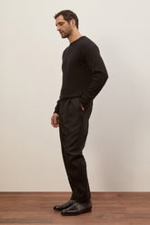Pantaloni Selly in Cashmere e Cotone - Nero | Umit Benan