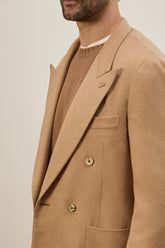 Richard Patch Pocket Blazer in Baby Camel - Camel | Umit Benan