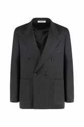 Richard Patch Pocket Blazer in Baby Camel - Dark Grey | Umit Benan