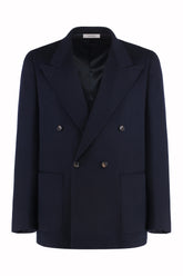Richard Patch Pocket Blazer in Cashmere - Dark Navy | Umit Benan