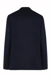 Blazer Richard con Tasche a Toppa in Cashmere - Blu Scuro | Umit Benan