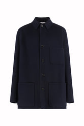 Pitt Jacket in Double-Faced Merino Wool - Dark Navy | Umit Benan