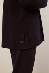Pitt Jacket in Double-Faced Merino Wool - Dark Navy | Umit Benan