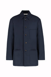 Giacca Phil in Seta Impermeabile - Blu Scuro | Umit Benan