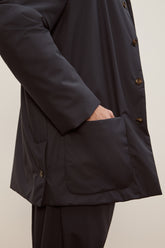 Giacca Phil in Seta Impermeabile - Blu Scuro | Umit Benan