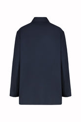 Giacca Phil in Seta Impermeabile - Blu Scuro | Umit Benan