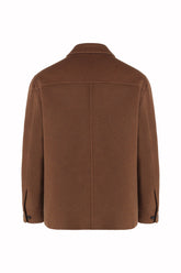 Jerome Overshirt in Double-Faced Cashmere - Tobacco | Umit Benan