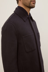 Jerome Overshirt in Double-Faced Cashmere - Dark Navy | Umit Benan