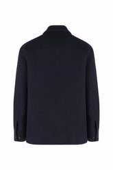 Jerome Overshirt in Double-Faced Cashmere - Dark Navy | Umit Benan