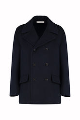 The Good Men Peacoat in Cashmere and Virgin Wool - Dark Navy | Umit Benan