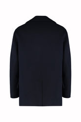 The Good Men Peacoat in Cashmere and Virgin Wool - Dark Navy | Umit Benan