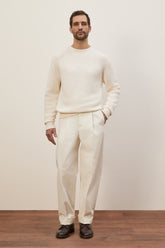Girocollo Milano in Cashmere - Bianco Naturale | Umit Benan