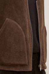 Bruno Reversible Gilet in Lambskin - Benan Brown | Umit Benan