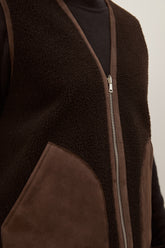 Bruno Reversible Gilet in Lambskin - Benan Brown | Umit Benan