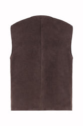 Bruno Reversible Gilet in Lambskin - Benan Brown | Umit Benan