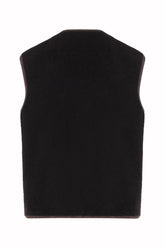 Bruno Reversible Gilet in Lambskin - Benan Brown | Umit Benan