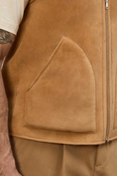 Bruno Reversible Gilet in Lambskin - Honey | Umit Benan