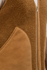 Bruno Reversible Gilet in Lambskin - Honey | Umit Benan