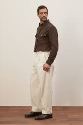 Camicia Western in Cashmere e Seta - Marrone Bott | Umit Benan