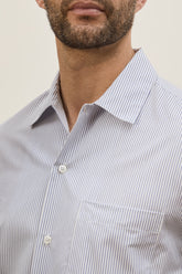 Camicia Weekend in Cotone - Doppie Strisce Blu | Umit Benan