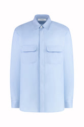 Jonah Shirt in Cashmere and Silk - Light Blue | Umit Benan