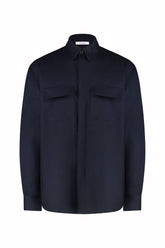 Camicia Jonah in Cashmere e Seta - Blu Scuro | Umit Benan