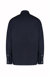 Camicia Jonah in Cashmere e Seta - Blu Scuro | Umit Benan