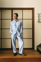 Julian Pants in Cashmere and Silk - Light Blue | Umit Benan