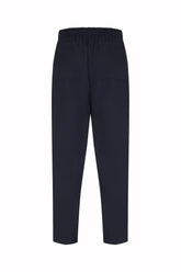 Pantaloni Julian in Cashmere e Seta - Blu Scuro | Umit Benan