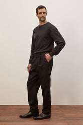 Pantaloni Richard in Lana Vergine - Nero | Umit Benan