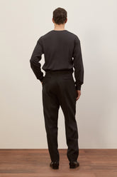 Pantaloni Richard in Lana Vergine - Nero | Umit Benan