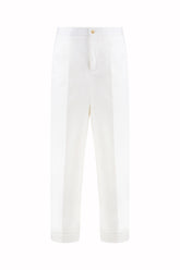 Pantaloni Carpenter in Cotone - Bianco | Umit Benan