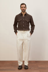 Pantaloni Carpenter in Cotone - Bianco | Umit Benan