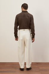 Pantaloni Carpenter in Cotone - Bianco | Umit Benan
