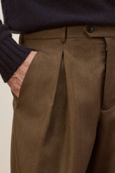 Johnny Trousers in Wool - HB Green | Umit Benan