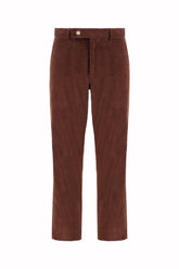 Pantaloni Tony in Cashmere e Cotone - Tabacco | Umit Benan