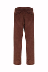 Pantaloni Tony in Cashmere e Cotone - Tabacco | Umit Benan
