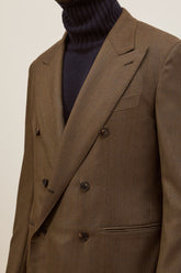 Pietro 6 Button Blazer in Wool - HB Green | Umit Benan