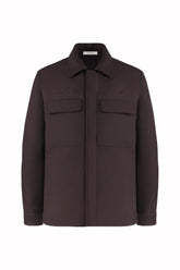 Overshirt Phil in Seta Impermeabile - Marrone Benan | Umit Benan