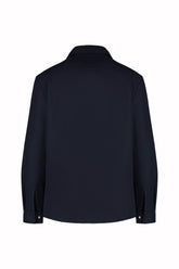 Overshirt Phil in Seta Impermeabile - Blu Scuro | Umit Benan