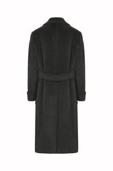 Cappotto Doppiopetto Gianni in Alpaca e Lana Vergine - Grigio Medio | Umit Benan