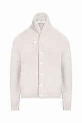 Montana Cardigan in Cashmere and Silk - Light Beige | Umit Benan