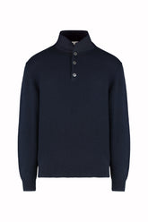 Francis Polo in Cashmere - Dark Navy | Umit Benan