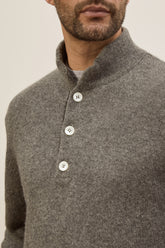 Francis Polo in Cashmere - Medium Grey | Umit Benan